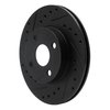 633-76050L Drilled/Slotted Brake Rotor [Black], 1992-1995 Lexus/Toyota/Scion, Position: Front Left - image 2