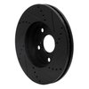 633-76052L Drilled/Slotted Brake Rotor [Black], 1992-2006 Lexus/Toyota/Scion, Position: Front Left - image 4