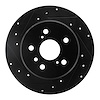 633-76053L Drilled/Slotted Brake Rotor [Black], 1992-2003 Lexus/Toyota/Scion, Position: Rear Left - image 1