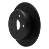 633-76054L Drilled/Slotted Brake Rotor [Black], 1992-2003 Lexus/Toyota/Scion, Position: Rear Left - image 2