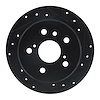 633-76054R Drilled/Slotted Brake Rotor [Black], 1992-2003 Lexus/Toyota/Scion, Position: Rear Right - image 1