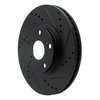 633-76055R Drilled/Slotted Brake Rotor [Black], 1999-2007 Lexus/Toyota/Scion, Position: Front Right - image 2