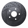 633-76057R Drilled/Slotted Brake Rotor [Black], 1992-1995 Lexus/Toyota/Scion, Position: Front Right - image 1