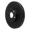 633-76059L Drilled/Slotted Brake Rotor [Black], 1994-1999 Lexus/Toyota/Scion, Position: Front Left - image 2