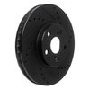 633-76059R Drilled/Slotted Brake Rotor [Black], 1994-1999 Lexus/Toyota/Scion, Position: Front Right - image 2