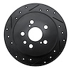 633-76060L Drilled/Slotted Brake Rotor [Black], 1994-1995 Lexus/Toyota/Scion, Position: Rear Left - image 1