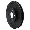 633-76061L Drilled/Slotted Brake Rotor [Black], 1993-1998 Lexus/Toyota/Scion, Position: Front Left - image 2