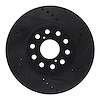 633-76061R Drilled/Slotted Brake Rotor [Black], 1993-1998 Lexus/Toyota/Scion, Position: Front Right - image 1