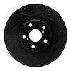 633-76062D Drilled/Slotted Brake Rotor [Black], 1993-1998 Lexus/Toyota/Scion, Position: Left Front - image 1