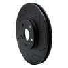 633-76062D Drilled/Slotted Brake Rotor [Black], 1993-1998 Lexus/Toyota/Scion, Position: Left Front - image 2