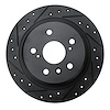 633-76065L Drilled/Slotted Brake Rotor [Black], 1995-1999 Lexus/Toyota/Scion, Position: Rear Left - image 1