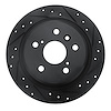 633-76065R Drilled/Slotted Brake Rotor [Black], 1995-1999 Lexus/Toyota/Scion, Position: Rear Right - image 1