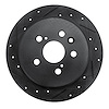 633-76066L Drilled/Slotted Brake Rotor [Black], 1996-1999 Lexus/Toyota/Scion, Position: Rear Left - image 1