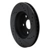 633-76067L Drilled/Slotted Brake Rotor [Black], 1994-2000 Lexus/Toyota/Scion, Position: Front Left - image 4