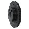 633-76067R Drilled/Slotted Brake Rotor [Black], 1994-2000 Lexus/Toyota/Scion, Position: Front Right - image 2