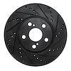 633-76068R Drilled/Slotted Brake Rotor [Black], 2000-2010 Multiple Makes/Models, Position: Front Right - image 1