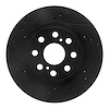 633-76073L Drilled/Slotted Brake Rotor [Black], 2000-2005 Lexus/Toyota/Scion, Position: Rear Left - image 1