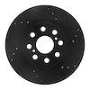 633-76073R Drilled/Slotted Brake Rotor [Black], 2000-2005 Lexus/Toyota/Scion, Position: Rear Right - image 1