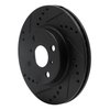 633-76074L Drilled/Slotted Brake Rotor [Black], 2001-2003 Lexus/Toyota/Scion, Position: Front Left - image 2