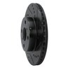 633-76074R Drilled/Slotted Brake Rotor [Black], 2001-2003 Lexus/Toyota/Scion, Position: Front Right - image 2