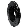 633-76075R Drilled/Slotted Brake Rotor [Black], 2002-2015 Lexus/Toyota/Scion, Position: Front Right - image 4