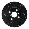633-76078L Drilled/Slotted Brake Rotor [Black], 2006-2019 Lexus/Toyota/Scion, Position: Front Left - image 1