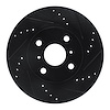 633-76078R Drilled/Slotted Brake Rotor [Black], 2006-2019 Lexus/Toyota/Scion, Position: Front Right - image 1