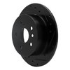 633-76079R Drilled/Slotted Brake Rotor [Black], 2007-2012 Lexus/Toyota/Scion, Position: Rear Right - image 2