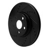 633-76081L Drilled/Slotted Brake Rotor [Black], 2008-2019 Multiple Makes/Models, Position: Front Left - image 2