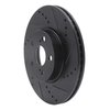 633-76081R Drilled/Slotted Brake Rotor [Black], 2008-2019 Multiple Makes/Models, Position: Front Right - image 2