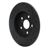 633-76083L Drilled/Slotted Brake Rotor [Black], Fits Select Multiple Makes/Models, Position: Rear Left - image 4