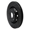 633-76085L Drilled/Slotted Brake Rotor [Black], 2009-2015 Lexus/Toyota/Scion, Position: Front Left - image 2