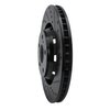 633-76085R Drilled/Slotted Brake Rotor [Black], 2009-2015 Lexus/Toyota/Scion, Position: Front Right - image 2