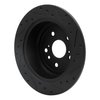 633-76086L Drilled/Slotted Brake Rotor [Black], 2009-2015 Lexus/Toyota/Scion, Position: Rear Left - image 4