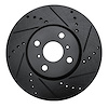 633-76088R Drilled/Slotted Brake Rotor [Black], 2012-2018 Lexus/Toyota/Scion, Position: Front Right - image 1