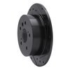633-76091R Drilled/Slotted Brake Rotor [Black], 2012-2018 Lexus/Toyota/Scion, Position: Rear Right - image 2