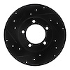 633-76092L Drilled/Slotted Brake Rotor [Black], 1975-1983 Lexus/Toyota/Scion, Position: Front Left - image 1