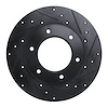 633-76093R Drilled/Slotted Brake Rotor [Black], 1979-1980 Lexus/Toyota/Scion, Position: Front Right - image 1