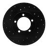 633-76094L Drilled/Slotted Brake Rotor [Black], 1979-1983 Lexus/Toyota/Scion, Position: Front Left - image 1