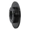 633-76095L Drilled/Slotted Brake Rotor [Black], 1981-1985 Lexus/Toyota/Scion, Position: Front Left - image 2