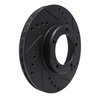 633-76096R Drilled/Slotted Brake Rotor [Black], 1984-1995 Lexus/Toyota/Scion, Position: Front Right - image 2