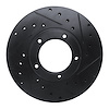 633-76098R Drilled/Slotted Brake Rotor [Black], 1985-1992 Lexus/Toyota/Scion, Position: Front Right - image 1