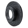 633-76102L Drilled/Slotted Brake Rotor [Black], 1986-1995 Lexus/Toyota/Scion, Position: Front Left - image 2