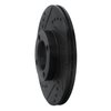 633-76103L Drilled/Slotted Brake Rotor [Black], 1986-1989 Lexus/Toyota/Scion, Position: Front Left - image 2