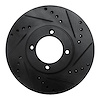 633-76103R Drilled/Slotted Brake Rotor [Black], 1986-1989 Lexus/Toyota/Scion, Position: Front Right - image 1