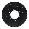 633-76105L Drilled/Slotted Brake Rotor [Black], 1987-1988 Lexus/Toyota/Scion, Position: Front Left - image 1