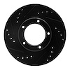 633-76106L Drilled/Slotted Brake Rotor [Black], 1989-2008 Lexus/Toyota/Scion, Position: Front Left - image 1
