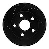 633-76108L Drilled/Slotted Brake Rotor [Black], 1991-1994 Lexus/Toyota/Scion, Position: Front Left - image 1
