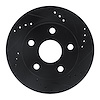 633-76108R Drilled/Slotted Brake Rotor [Black], 1991-1994 Lexus/Toyota/Scion, Position: Front Right - image 1