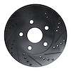 633-76109R Drilled/Slotted Brake Rotor [Black], 1991-1997 Lexus/Toyota/Scion, Position: Front Right - image 1